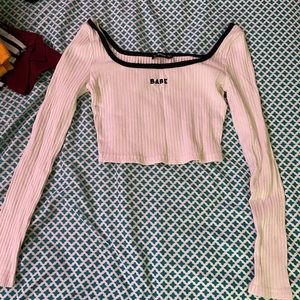 long sleeve crop top